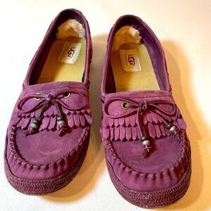 UGG Australia Women Drina Loafer Moccasin Size 8.5 Raspberry